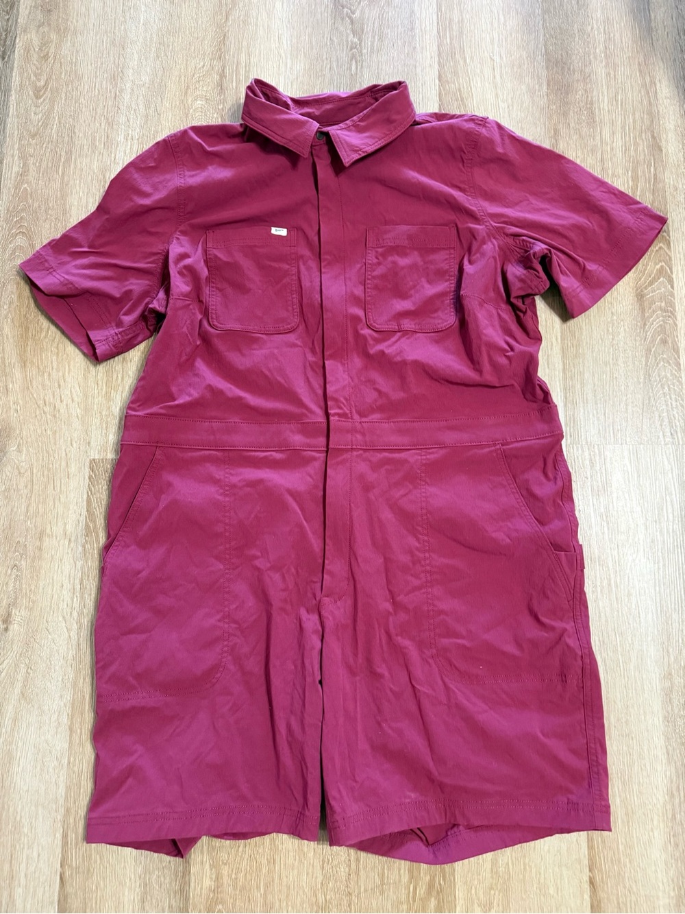 Duluth Trading Co Heirloom Gardening Coveralls Shorts Women's Size XL Berry Red